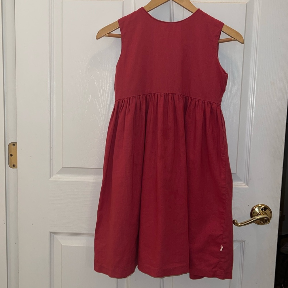 Girl’s Olive Juice Lined dress. Size 10Y